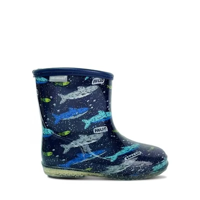 Vodotesné PVC čižmy Shark Print